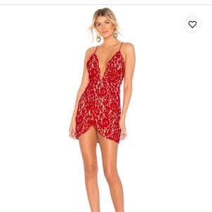 Red Lace Mini Dress Revolve